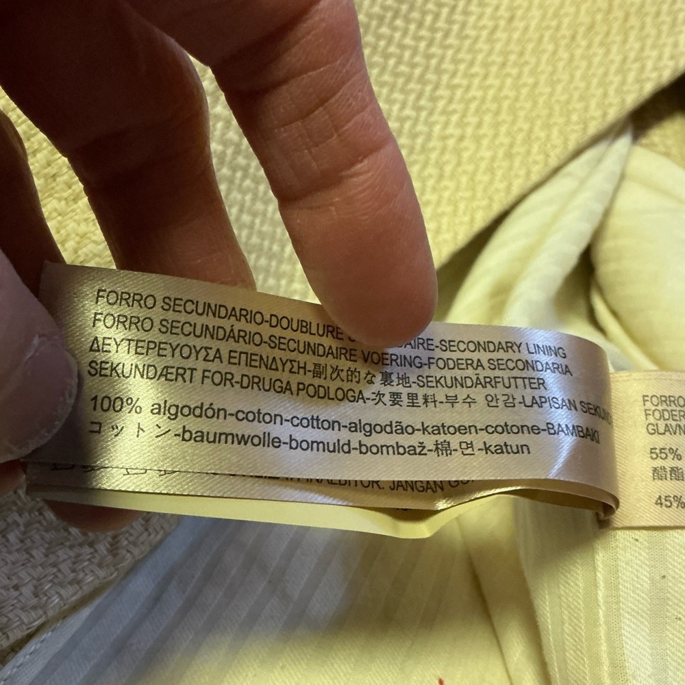 Massimo Dutti Cream Textured Button-Front Coat View 6